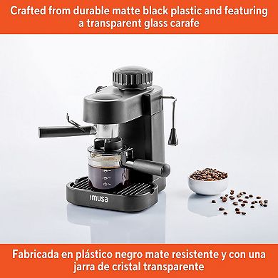IMUSA 4-Cup Espresso & Cappuccino Maker