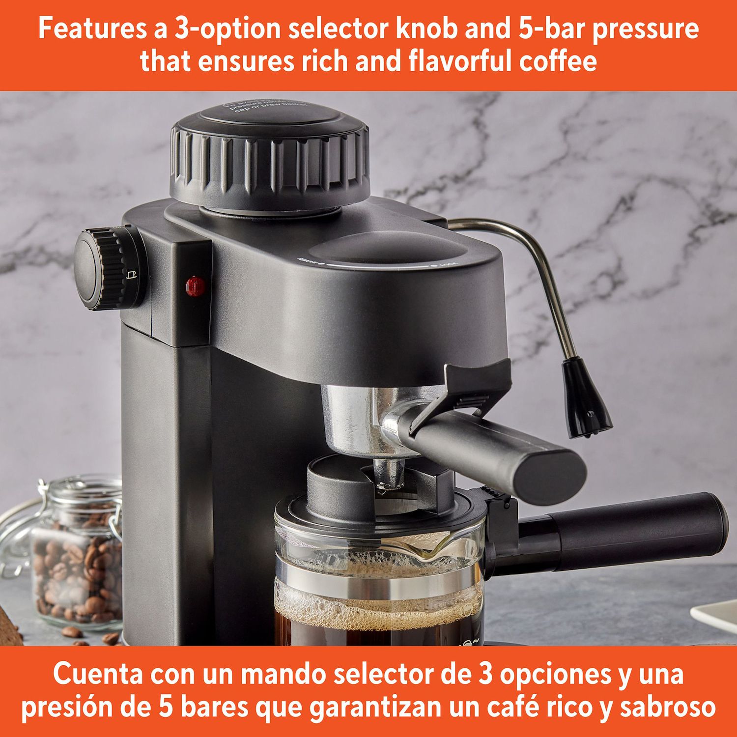 IMUSA 4-Cup Espresso & Cappuccino Maker