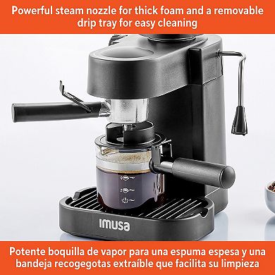IMUSA 4-Cup Espresso & Cappuccino Maker
