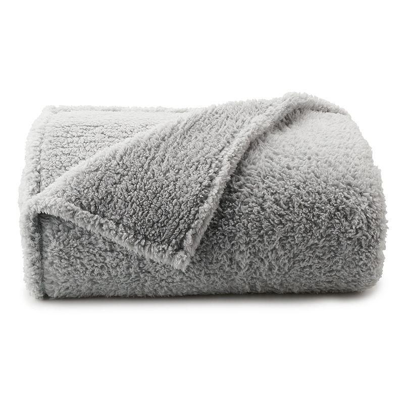 The Big One Sherpa Blanket, Light Grey, Twin