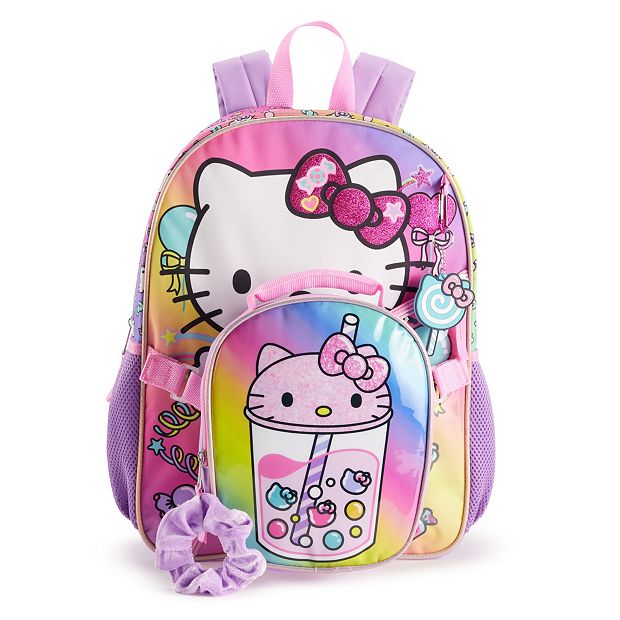 Hello Kitty Pink Large 16 School Backpack Bag - Star