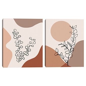 Masterpiece Botanical Line I & II Wall Art 2 pc Set
