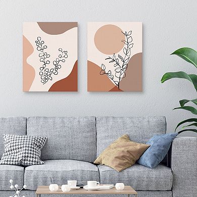 Masterpiece Botanical Line I & II Wall Art 2-Piece Set