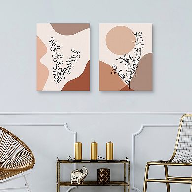 Masterpiece Botanical Line I & II Wall Art 2-Piece Set