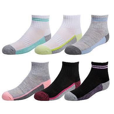 Girls SO® 6-Pack Cushioned Ankle Socks