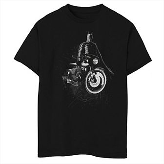 Boys 8-20 DC Comics Batman Bat and Batcycle Portrait Graphic Tee