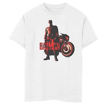 Boys 8-20 DC Comics Batman Batcycle Red Light Graphic Tee