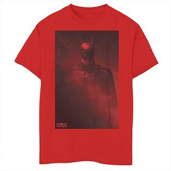 Boys 8-20 DC Comics Batman Distress Red Shadows Graphic Tee