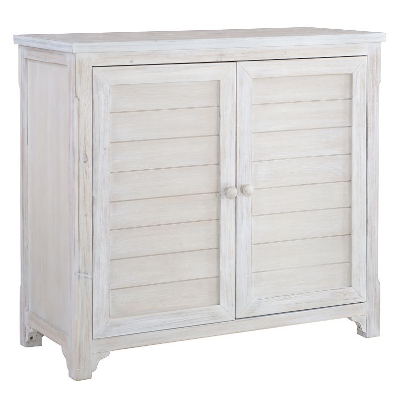 37901121 Linon Lannie Whitewash Storage Cabinet sku 37901121