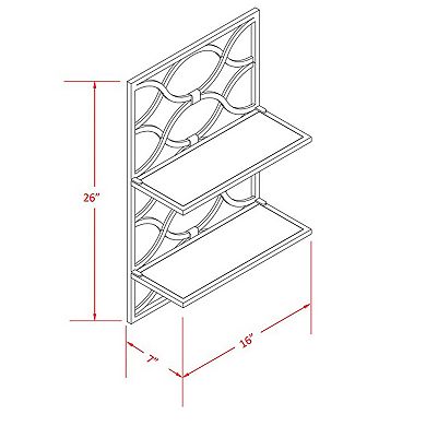 Linon Willem 2-Shelf Wall Decor