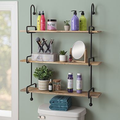 Linon Wesleigh 3-Shelf Wall Decor