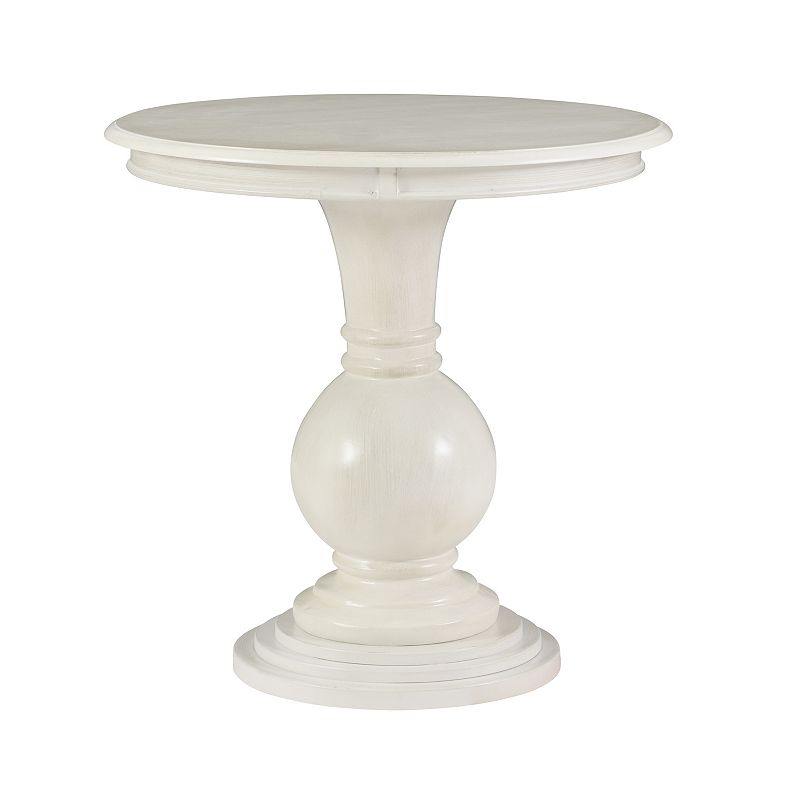Linon Adeline Round End Table, Ivory