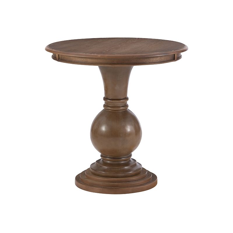 Linon Adeline Round End Table, Natural