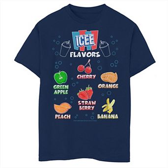 Boys 6-20 ICEE Flavors List Graphic Tee
