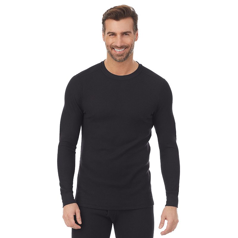 Mens Cuddl Duds Midweight Waffle Thermal Performance Baselayer Crew Top, S