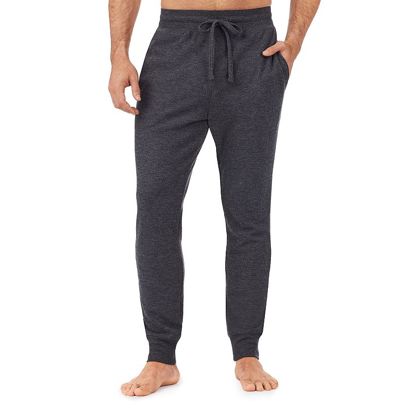 Mens Cuddl Duds Midweight Waffle Thermal Joggers, Size: Small, Grey