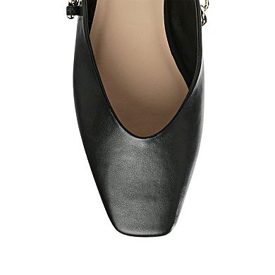 London Rag Catch Bling Women's Chain Strap Flats