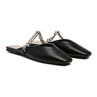 London Rag Catch Bling Women's Chain Strap Flats