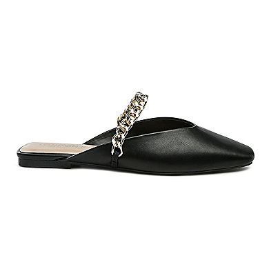 London Rag Catch Bling Women's Chain Strap Flats