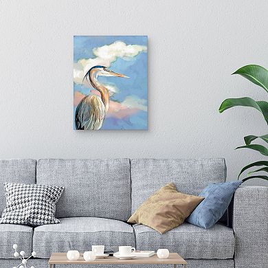 Masterpiece Heron Portrait Canvas Wall Art by Studio Arts