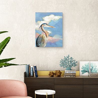 Masterpiece Heron Portrait Canvas Wall Art by Studio Arts