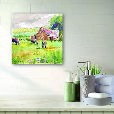 COURTSIDE MARKET Spring Barn Canvas Wall Art