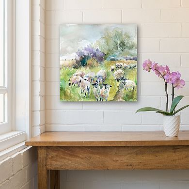 COURTSIDE MARKET Spring Flock Canvas Wall Art