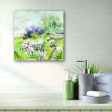 COURTSIDE MARKET Spring Flock Canvas Wall Art
