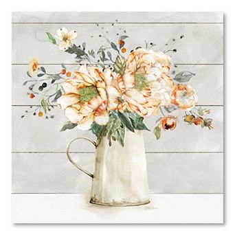 COURTSIDE MARKET Simple Farmhouse Bouquet Canvas Wall Art