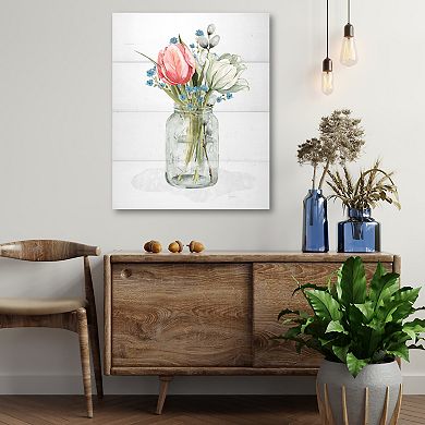 COURTSIDE MARKET Farmhouse Tulip Canvas Wall Art
