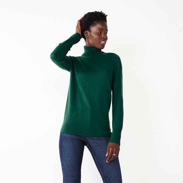 Green on sale cashmere turtleneck