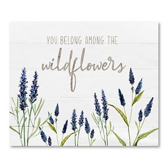 COURTSIDE MARKET "You Belong Among the Wildflowers" Canvas Wall Art