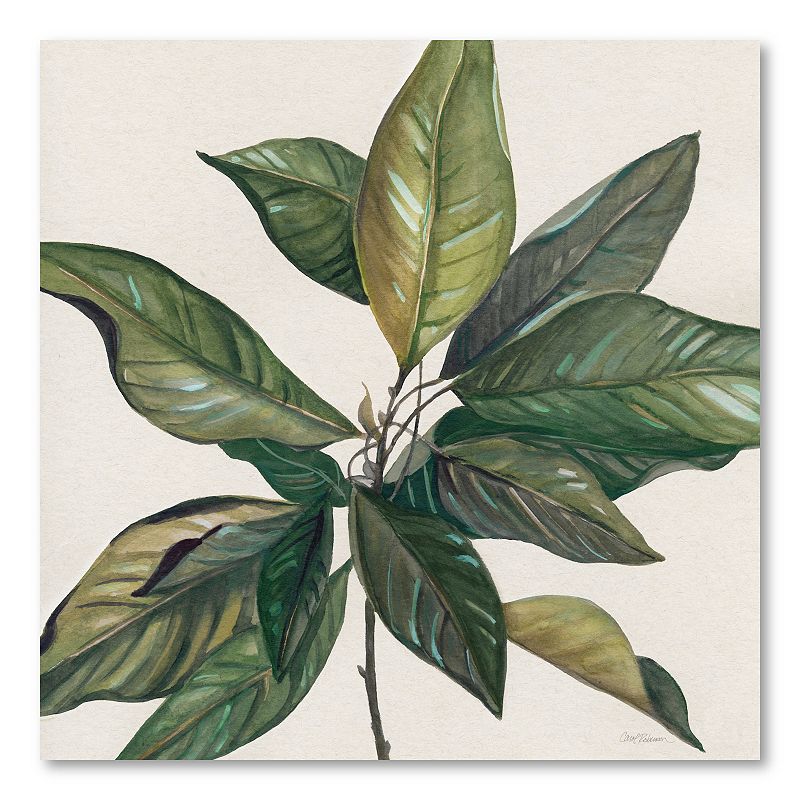 COURTSIDE MARKET Magnolia Leaves I Canvas Wall Art, Multicolor, 30X30