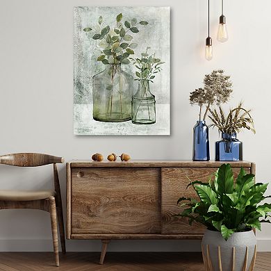 COURTSIDE MARKET Simply Green I Canvas Wall Art