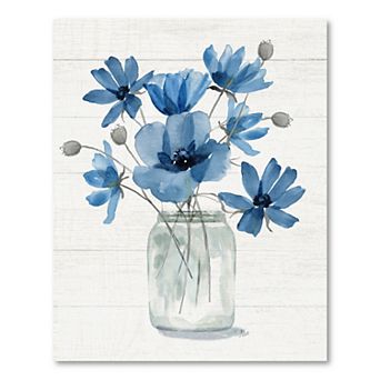 COURTSIDE MARKET Blue Dreams I Canvas Wall Art