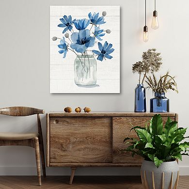 COURTSIDE MARKET Blue Dreams I Canvas Wall Art