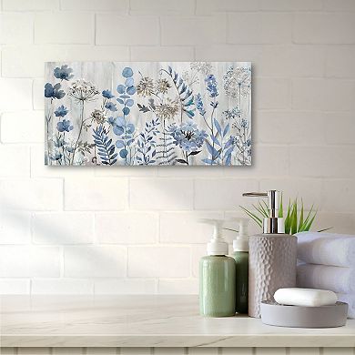 COURTSIDE MARKET Blue Meadow Dreaming Canvas Wall Art