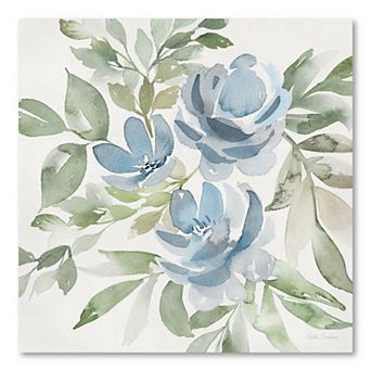 COURTSIDE MARKET Soft Blue Paradise Picks Canvas Wall Art