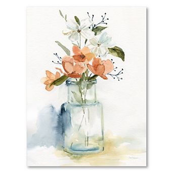 COURTSIDE MARKET Simple Blossoms I Canvas Wall Art