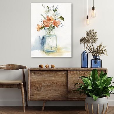 COURTSIDE MARKET Simple Blossoms I Canvas Wall Art
