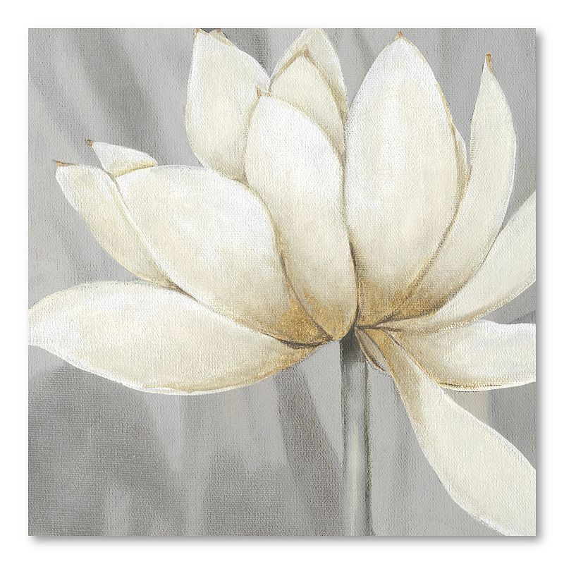 COURTSIDE MARKET Golden Waterlily I Canvas Wall Art, Multicolor, 24X24