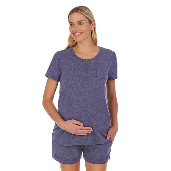 Maternity Cuddl Duds® Pajamas Essentials CapSleeve Tee & Boxer Shorts Set
