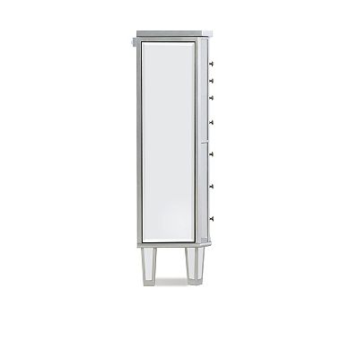 Linon Mirror Jewelry Armoire Floor Decor