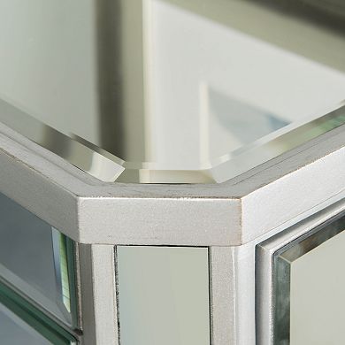 Linon Mirror Jewelry Armoire Floor Decor