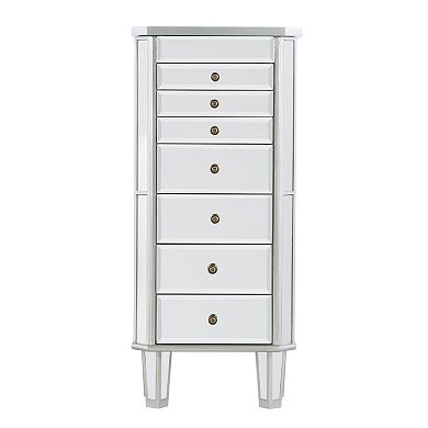 Linon Mirror Jewelry Armoire Floor Decor