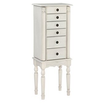 Linon Imogen Jewelry Armoire Floor Decor