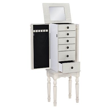 Linon Imogen Jewelry Armoire Floor Decor