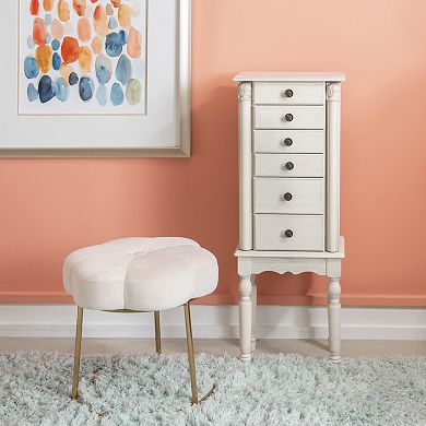 Linon Imogen Jewelry Armoire Floor Decor