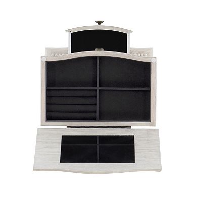 Linon Kellie Off White 4 Drawer Jewelry Armoire