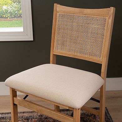 Linon Bina Cane Folding Dining Chair